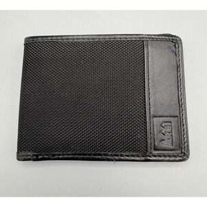 REI Nylon/Leather Men's Wallet Card Holder Bifold Black